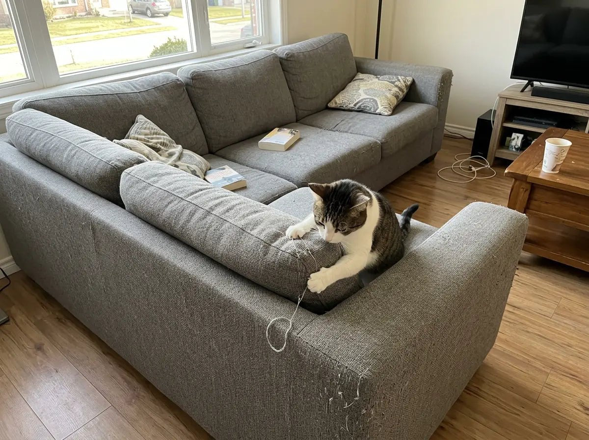 Katze kratzt das Sofa — warum sie es tut und wie du es dauerhaft verhinderst - Sweetypaws.com