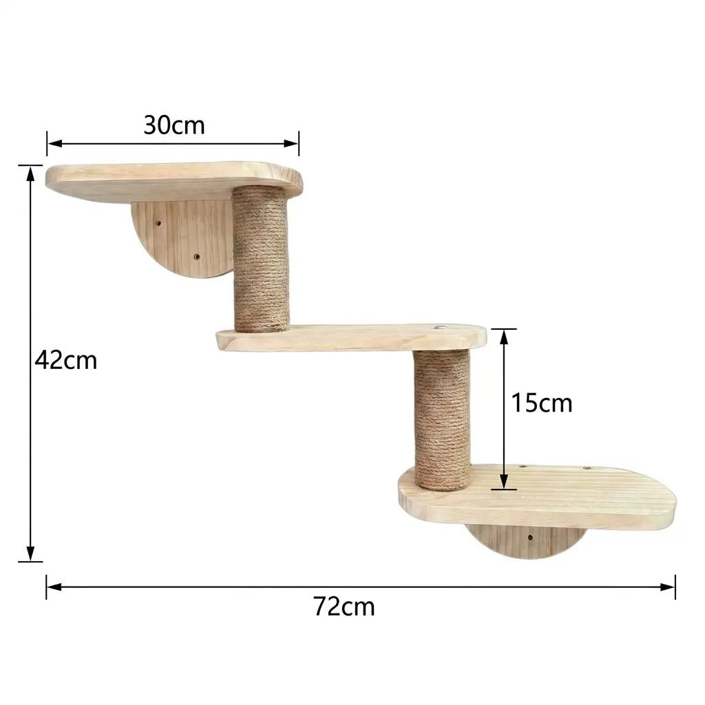 3 Platter Steps- Sweetypaws Catwall Elements - Sweetypaws.com
