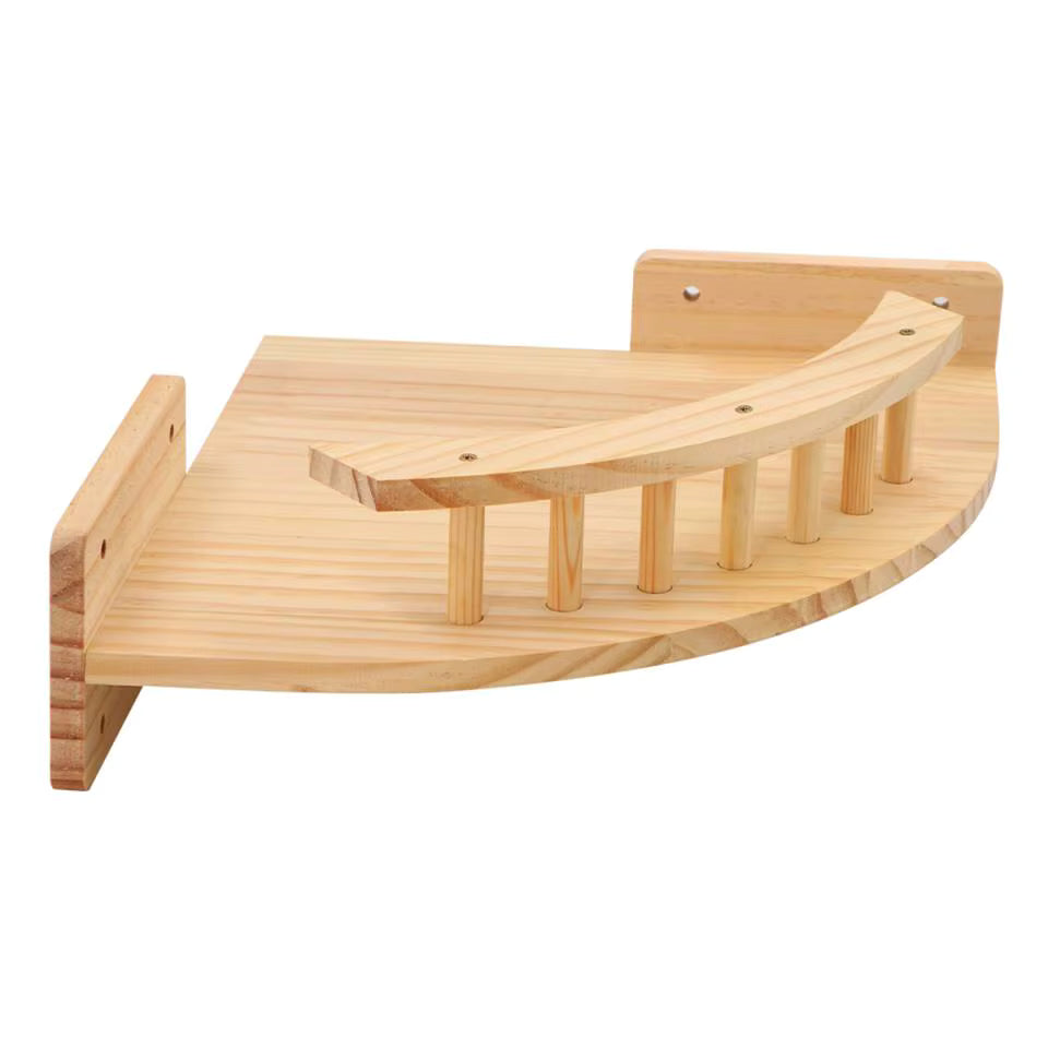 Rond Hoek Stuk - natuurlijk grenenhout