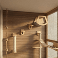Cat Patio Set - Cat climbing wall set for patio - Sweetypaws.com