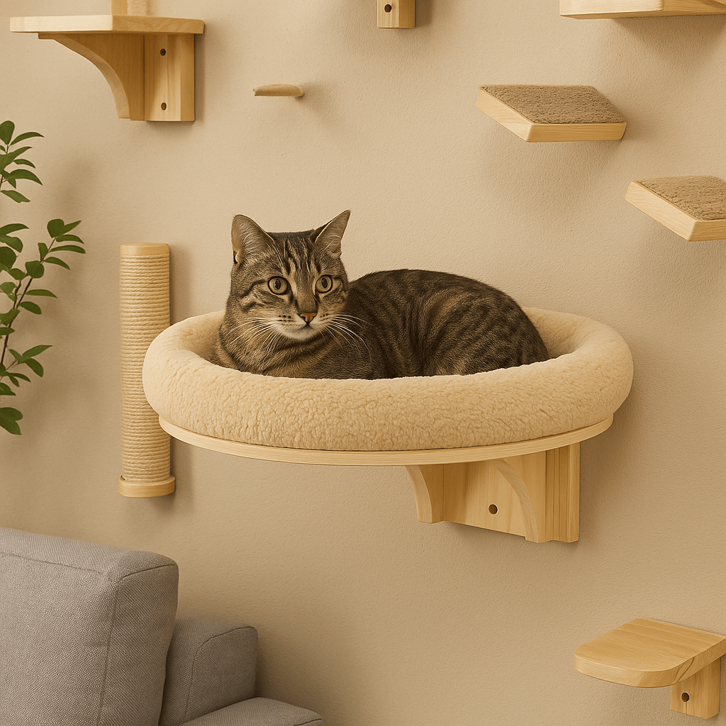 Cat Wall Bed Round - Sweetypaws Catwall Elements - Sweetypaws.com