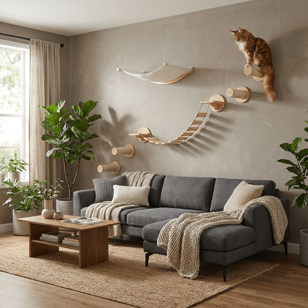 Cat Wall for Large Cats – Heavy - Duty Cat Wall Bundle - Sweetypaws.com