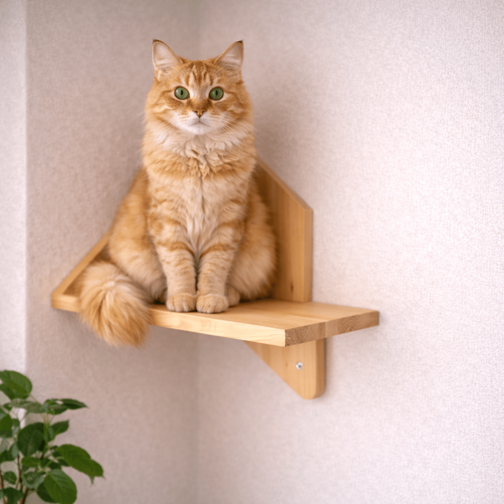 Corner Cat Shelf - Sweetypaws Catwall Elements - Sweetypaws.com