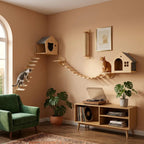 Double Room Playground Set – Cat Wall Set for 2 Cats - Sweetypaws.com