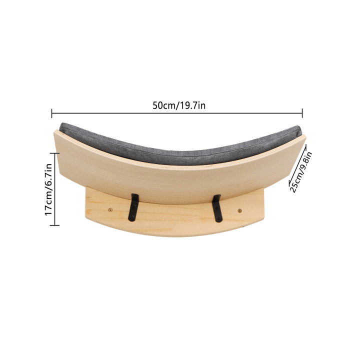 Half Bent Cat Bed - P - Sweetypaws Catwall Elements - Sweetypaws.com