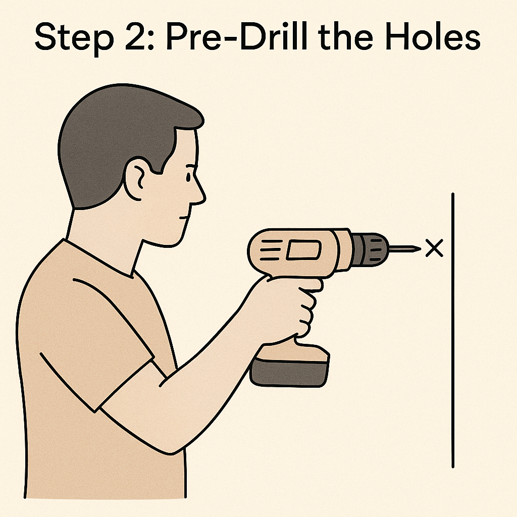 katzen-kletterwand-montageanleitung-schritt-02-vorbohren