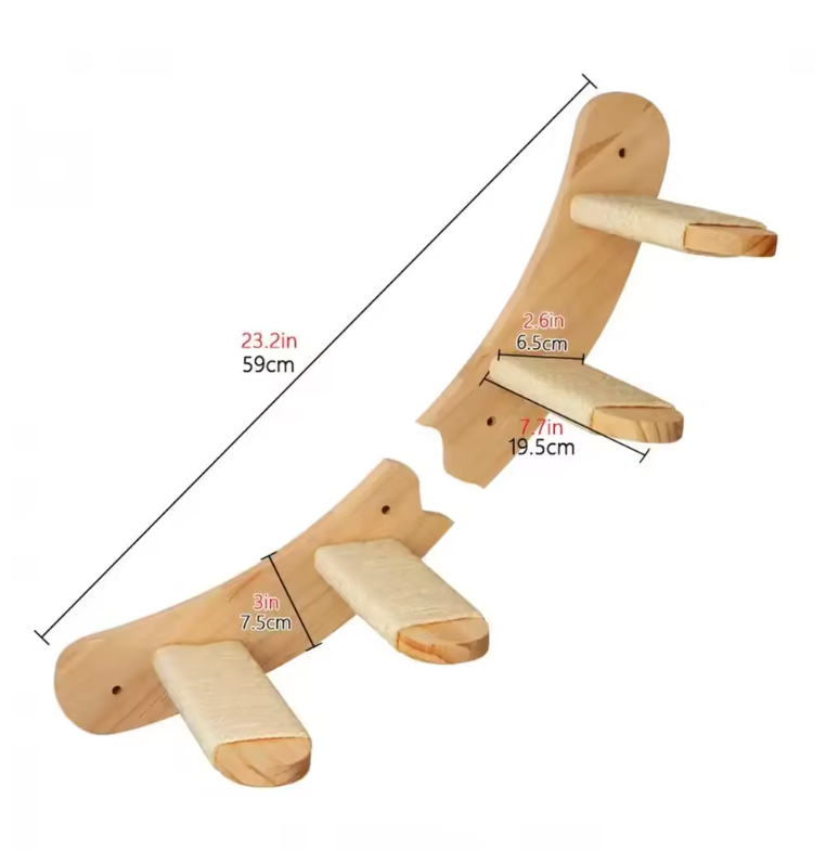 katzen-kletterwand-wandtreppe-zweiteilig-abmessungen