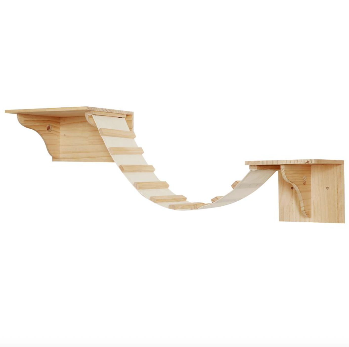 katzen-wandparkour-zwei-plattformen-stoffhaengebruecke-produktfoto