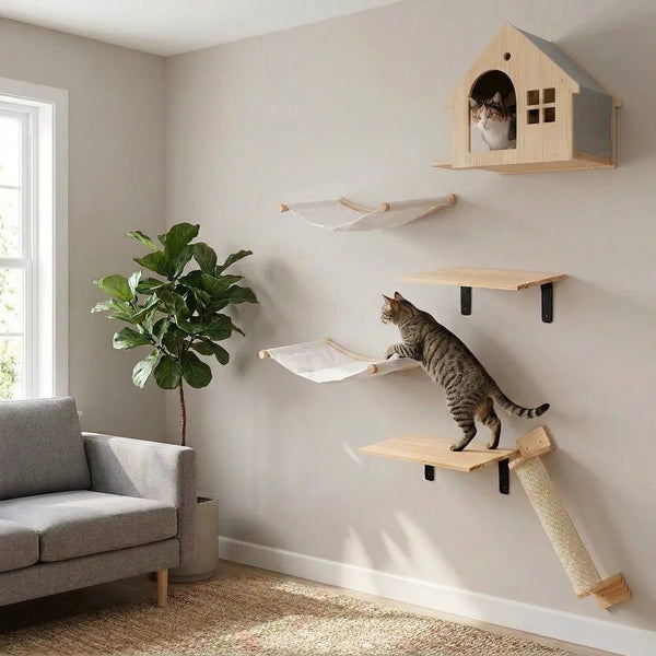 Small Wall Set – Cat Climbing Wall Set - Sweetypaws.com
