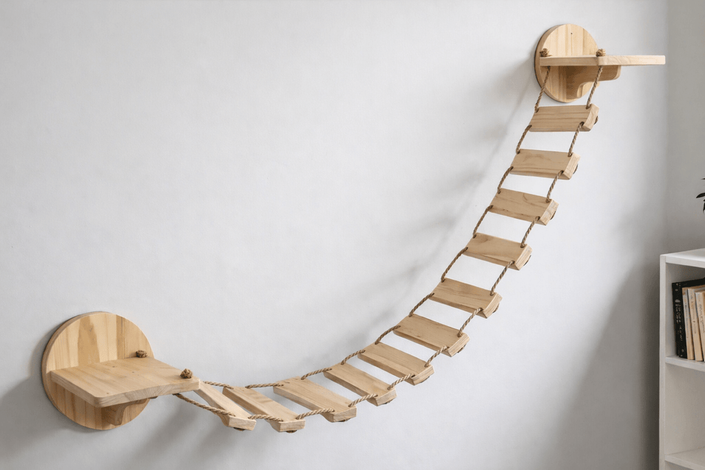 Station Cat Rope Bridge - Sweetypaws Catwall Elements - Sweetypaws.com