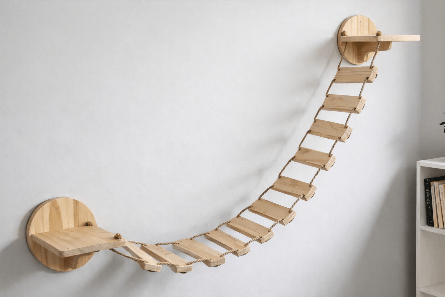 Station Cat Rope Bridge - Sweetypaws Catwall Elements - Sweetypaws.com