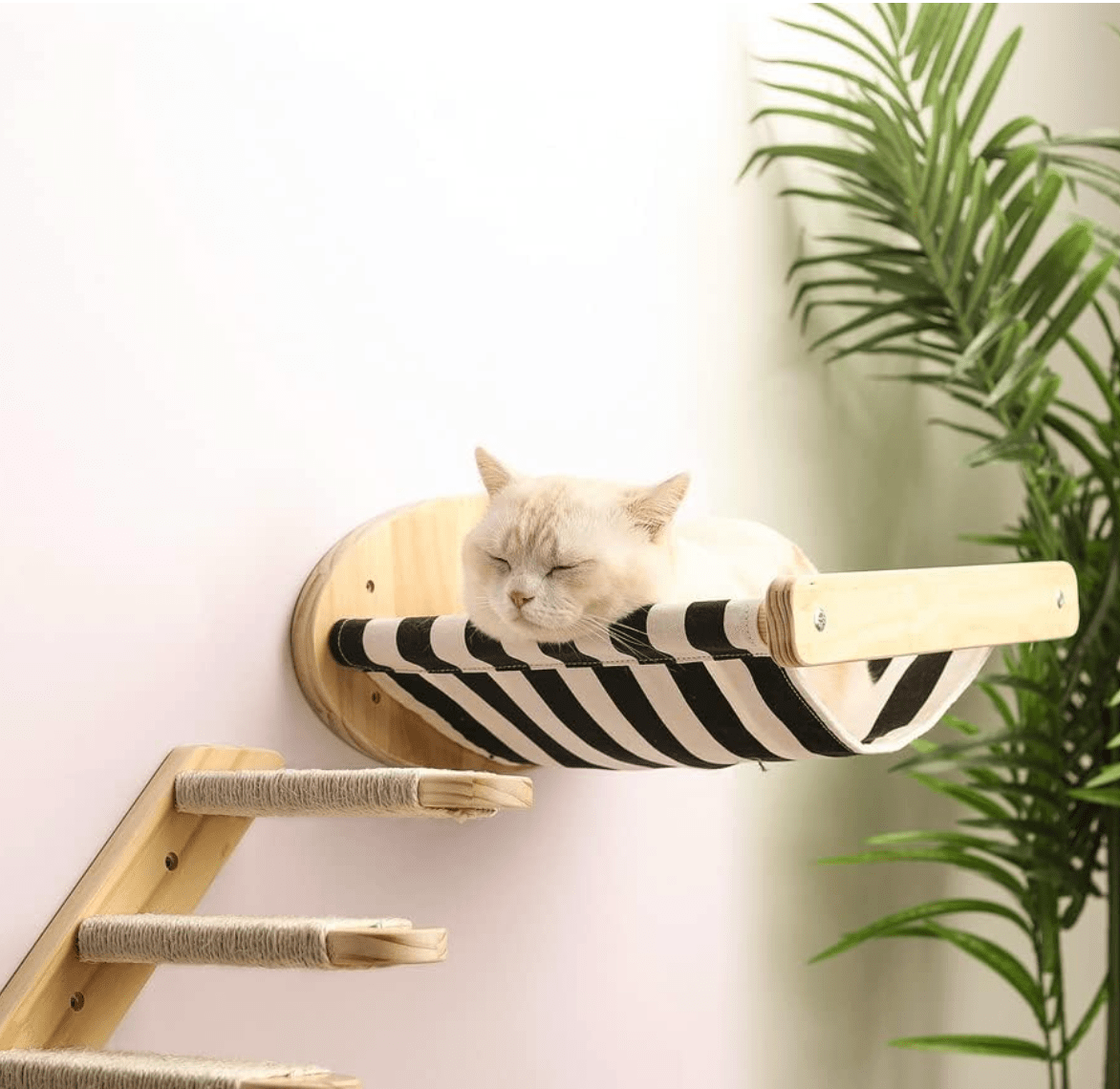 Striped Cat Hammock - Sweetypaws Catwall Elements - Sweetypaws.com