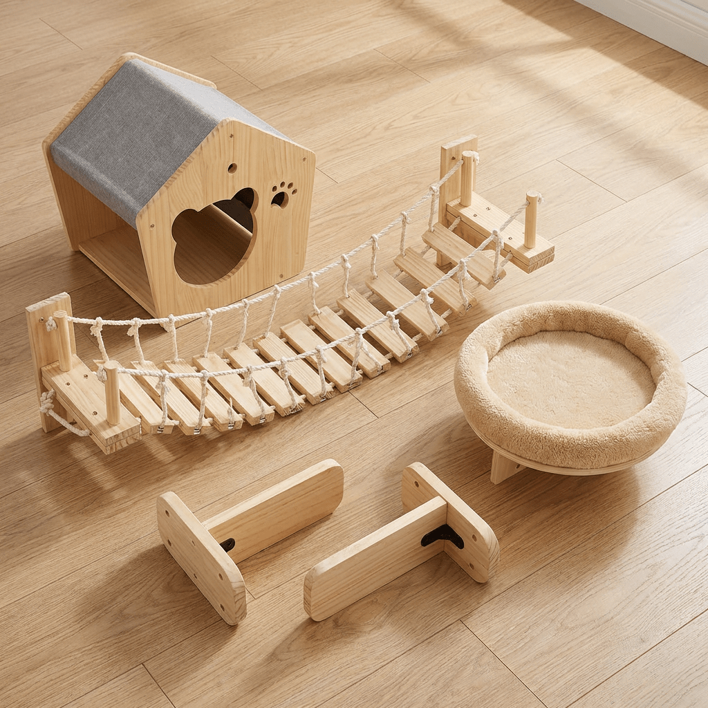 Wide Wall Explorer Bundle – Horizontal Cat Wall Set - Sweetypaws.com
